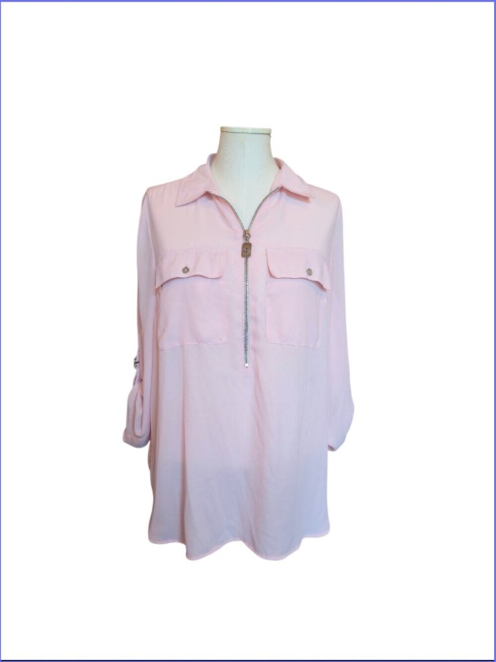 Michael Kors pink tunic blouse size Medium